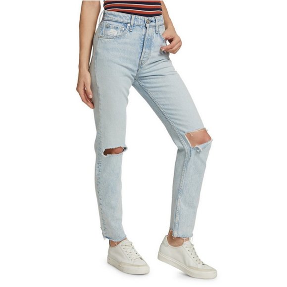 NEW rag & bone Size 30 (8-10) Women's Maya High-Rise Ankle Crop Slim Jeans - Picture 5 of 7
